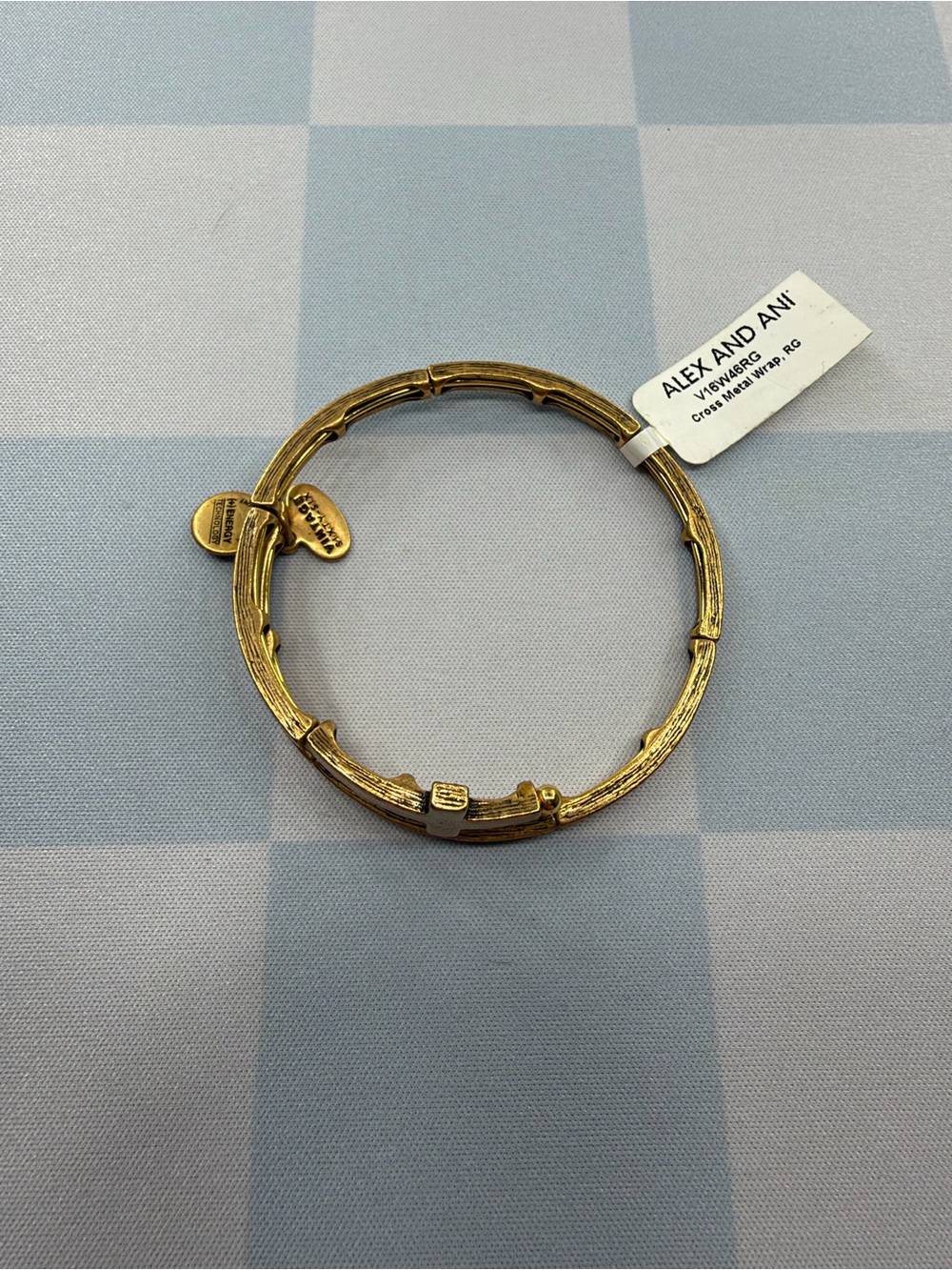 Alex and Ani Cross Metal Wrap Bangle Bracelet